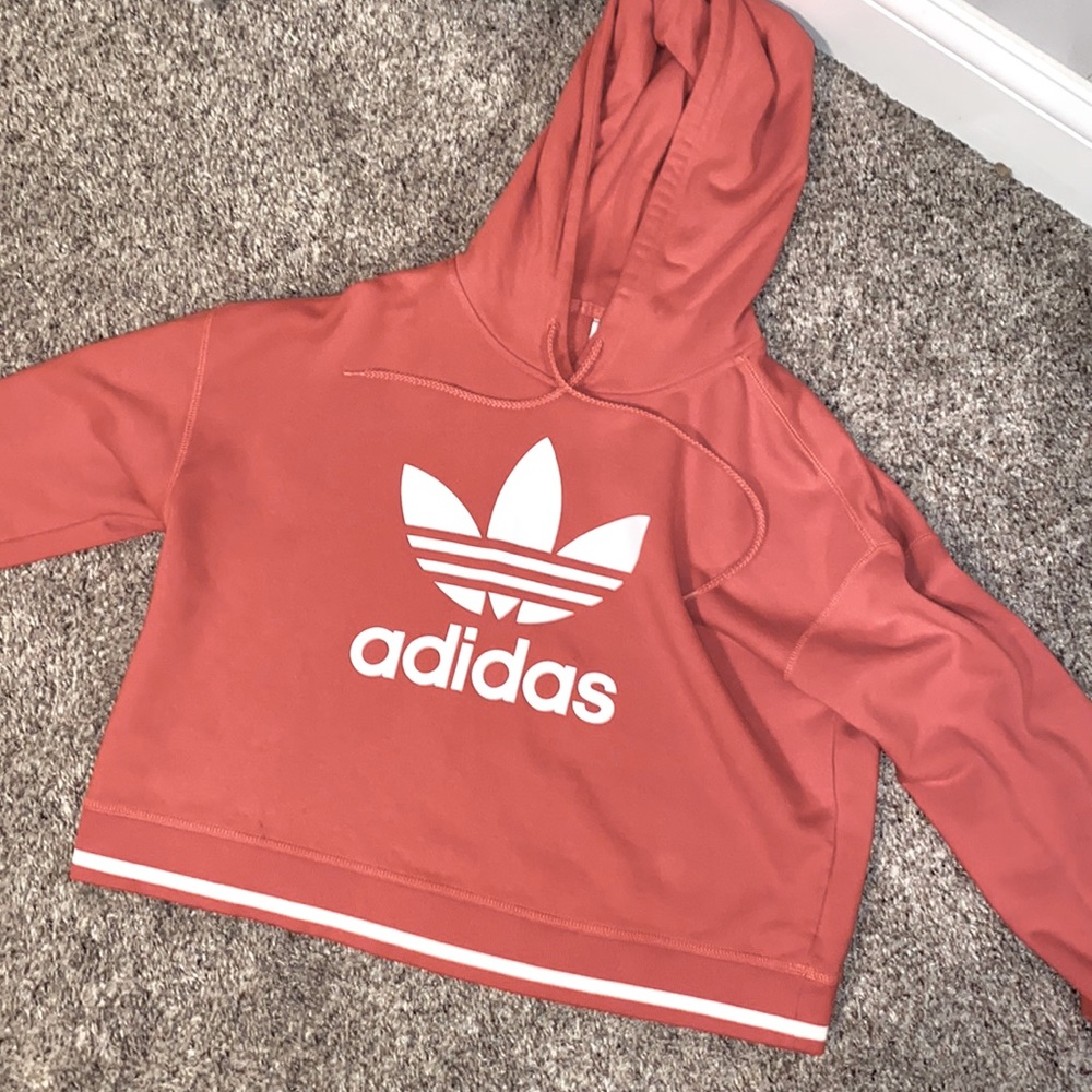 Pink addidas hoodie